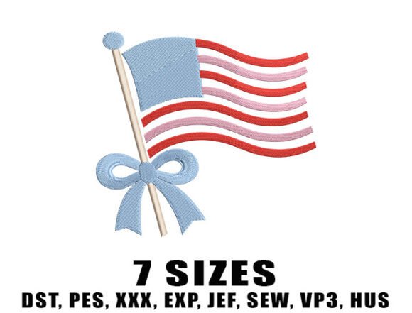 American Flag Bow Embroidery Design Review