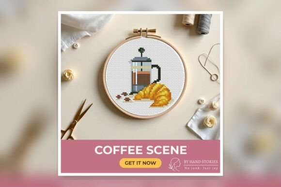Coffee Scene Cross Stitch Pattern PDF Review