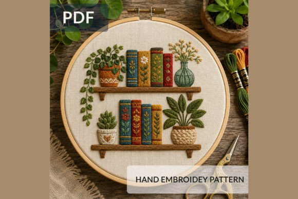 Cozy Bookshelf Embroidery Design Review