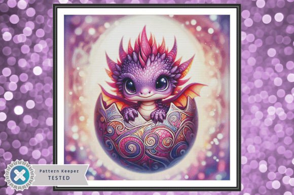 Cute Purple Dragon Cross Stitch Pattern Review