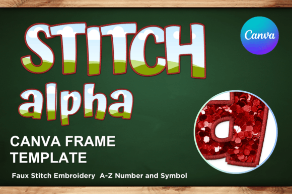 Faux Embroidery Canva Frame Letters_1 Review