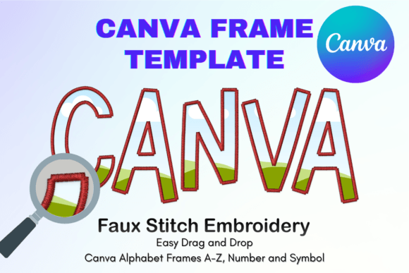 Faux Embroidery Canva Frame Letters_C25 Review