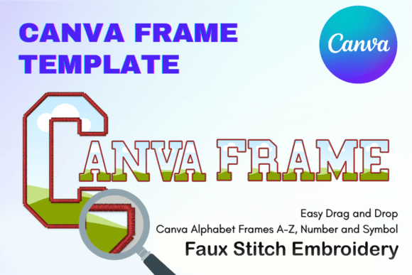 Faux Embroidery Canva Frame Letters Review