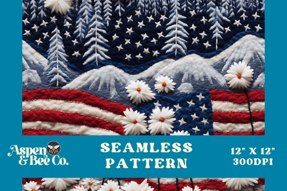 Faux Embroidery Seamless Pattern USA Review