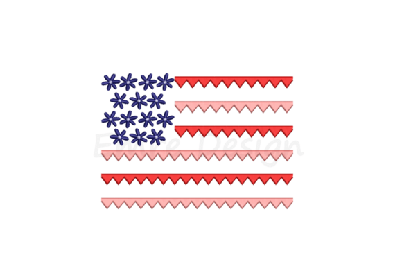 Floral USA Flag Embroidery Design Review
