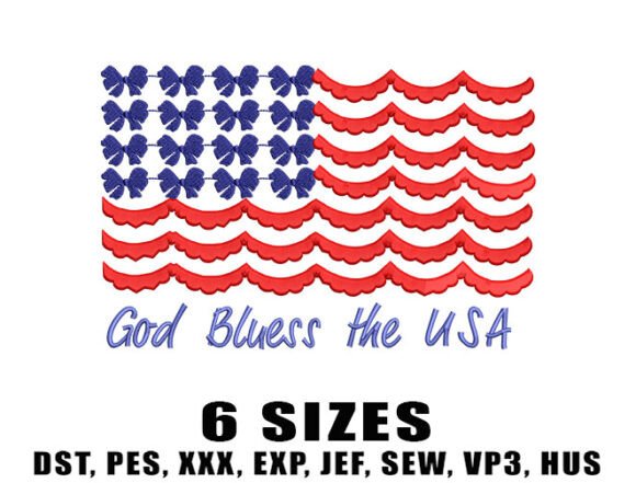 God Bless Usa Flag Embroidery Review