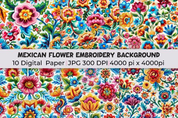 Mexican Flowers Embroidery Backgrounds Review
