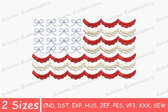 Patriotic American Flag, Fourth of July Embroidery Review