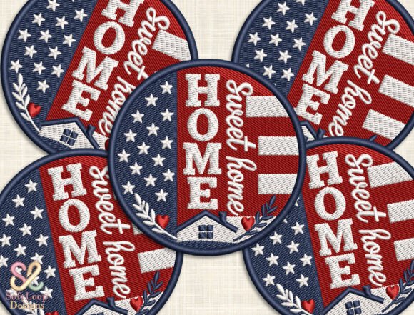 USA Flag House Patch Embroidery Design Review