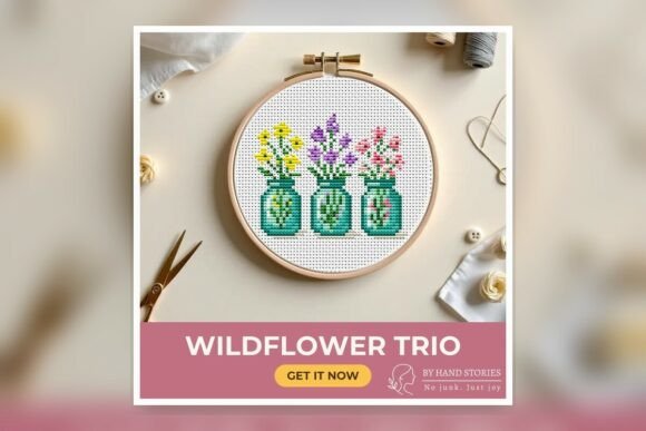 Wildflower Trio Cross Stitch Pattern PDF Review